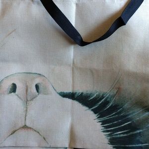 Reusable canvas tote bag .